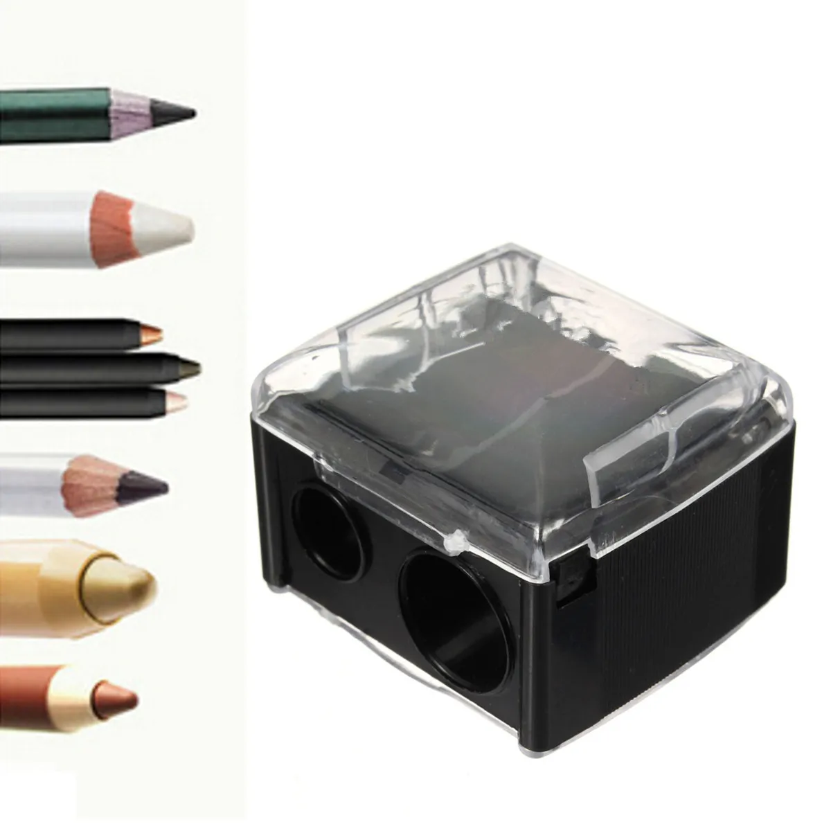 1PC Double Holes Pencil Sharpener Makeup Pencil Multi Purpose