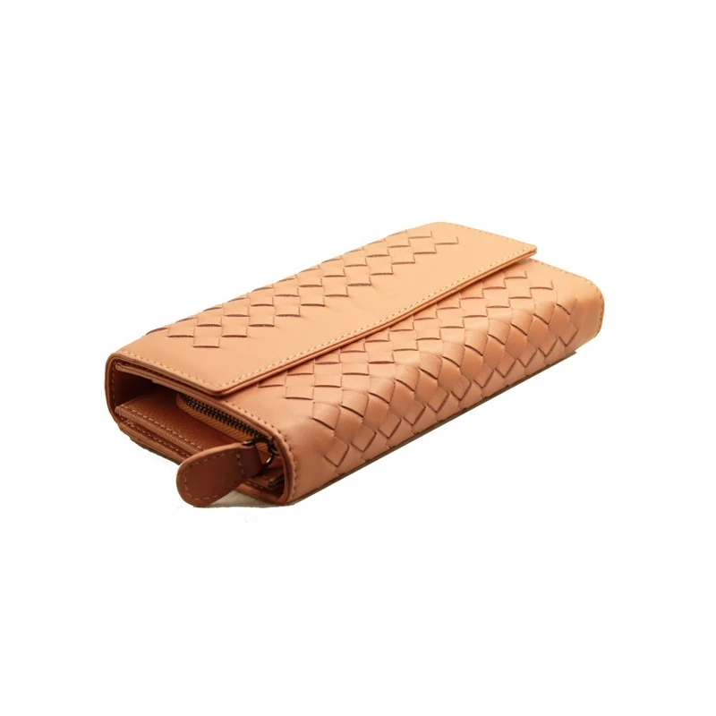 

Wallet Leather Wallet Female Sheepskin Hand-Woven Ladies Wallet
