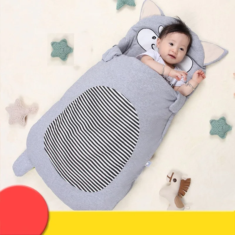 2019 Winter Autumn Cute Baby Wolf Whale Lion Frog Bedding Sleeping Bag Stroller Blanket Newborn Infant Swaddle Wrap