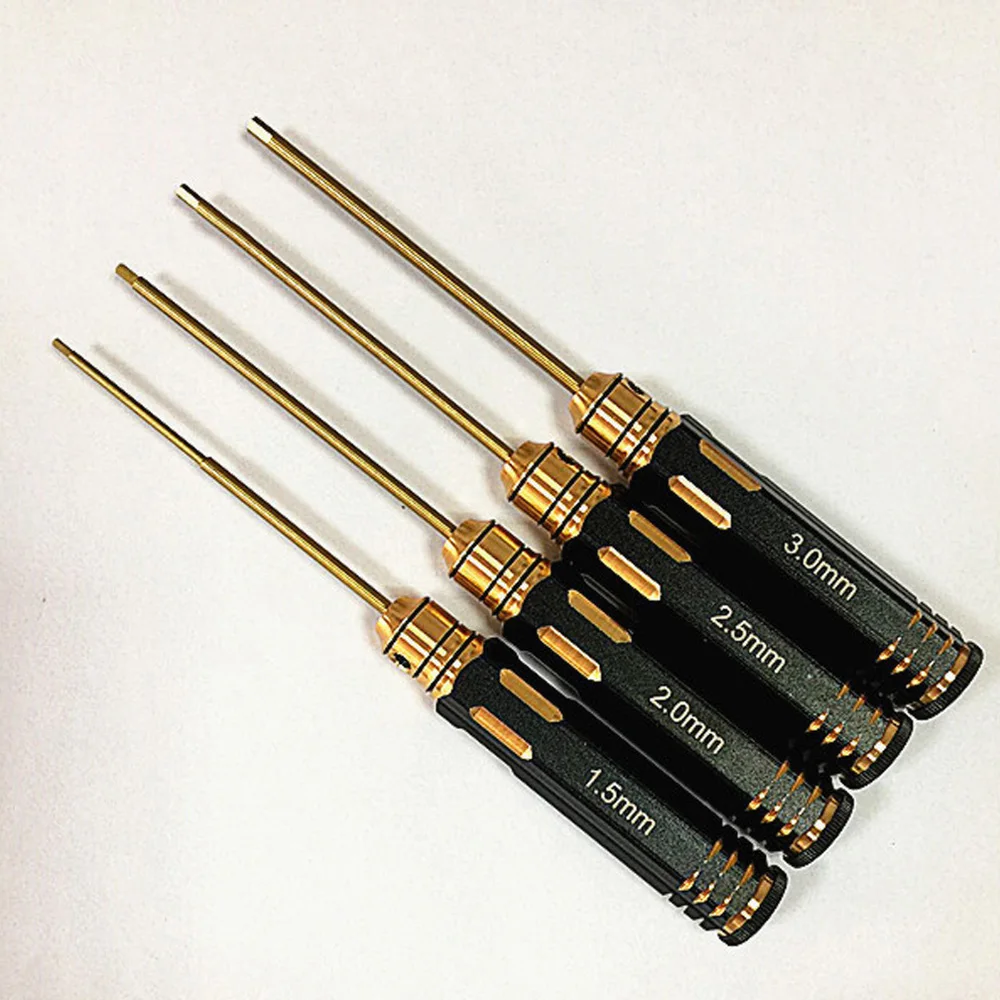 

4Pcs Titanium Hex Screw driver Screwdrivers Hobby Tool Set For RC Car Helicopter