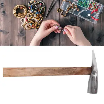 

Stainless Steel 3 Size Hammer Quality Metal Wooden Handle Jewelry Making DIY Tool for Gold Silver Jewelry Making