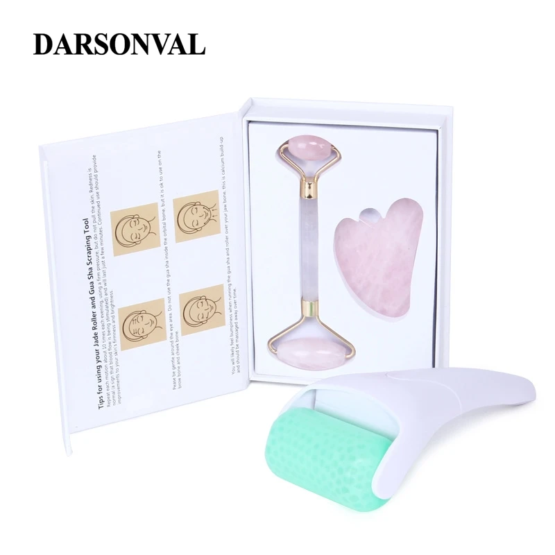 Natural Rose Quartz Jade Roller Facial Massager font b Slimming b font Skin Lift Tools Roller