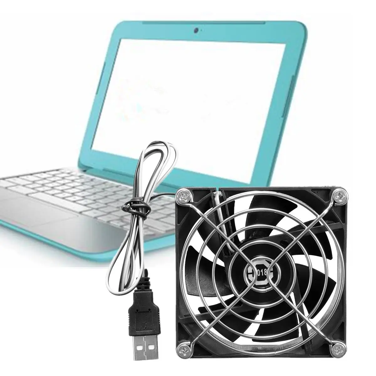 

Computer Fan Portable USB Cooler Small PC CPU Cooling Computer Components Cooling Accessories Black Low Noise 5V 80mm