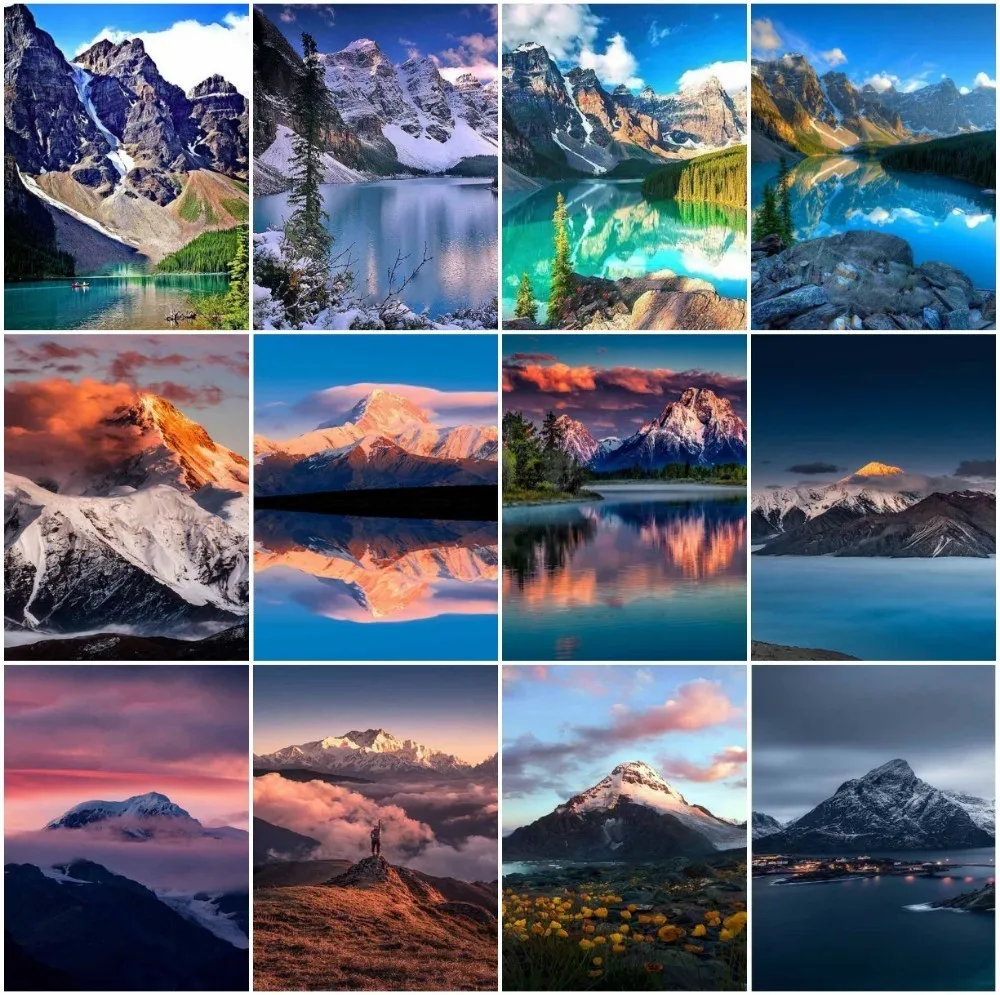

Evershine DIY Diamond Embroidery Scenery Picture Of Rhinestones 5D Diamond Painting Full Square Mountain Cross Stitch Wall Decor