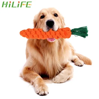 

HILIFE Puppy Chew Toys Tooth Cleaning Pet Products Dog Supplies Pet Outdoor Training Carrot Shape Rope