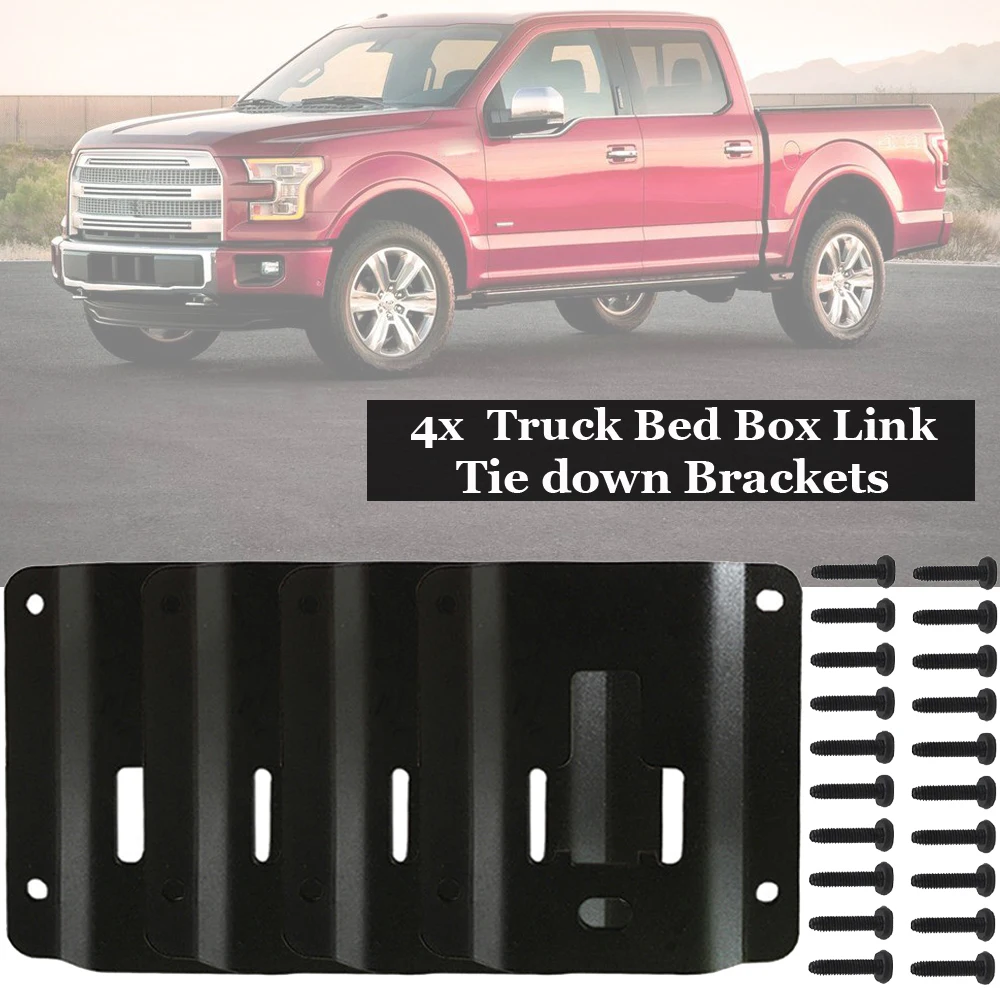 

Black Truck Bed Box Brackets Screw Tool Kit Fits for 2015-2018 Ford Trucks F150 F250 F350 & Raptor