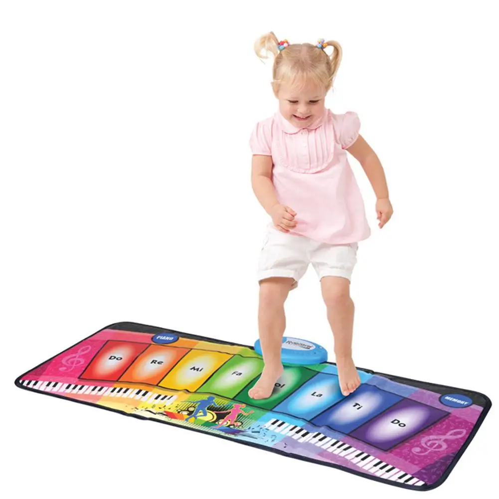 Детское музыкальное танцевальное одеяло Радужное пианино светящийся многофункциональный игровой коврик детская электронная игрушка со звуком