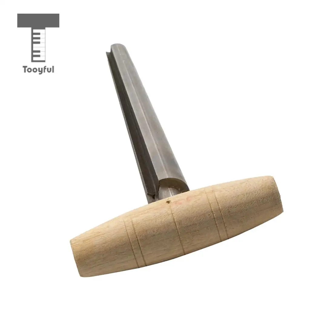 

Tooyful 1:17 Taper HSS Cello Endpin Hole Reamer with Wooden Handle Reamer Tapered Luthier Tool