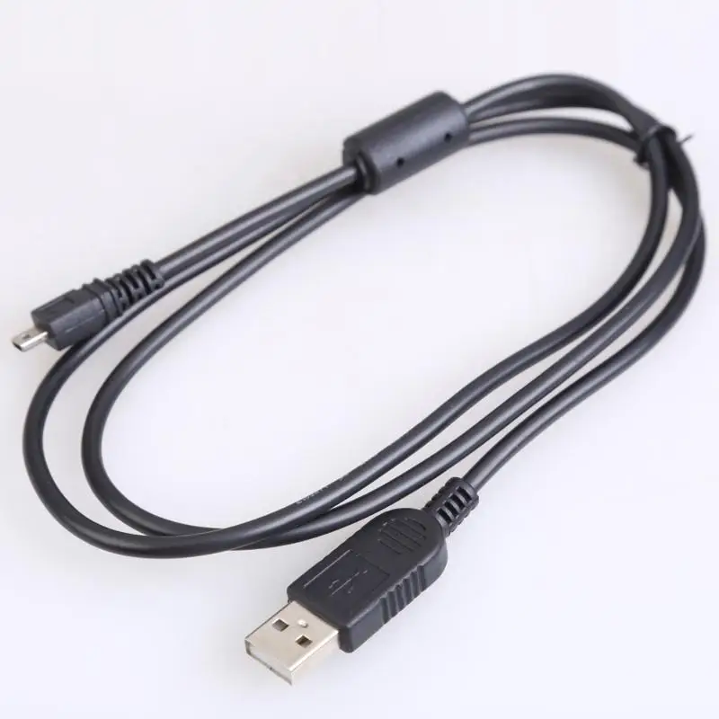 

high quality USB data cable 1M 8 Pin USB Data Cable for Nikon Olympus Pentax for Sony Panasonic Sanyo Black