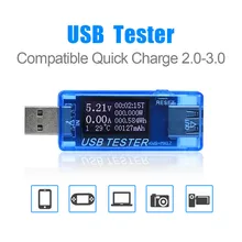 Цифровой USB вольтметр тестер напряжение Детектор QC2.0 до 3,0 Быстрая зарядка Voltimetro Амперметр электрический банк питания DC измеритель инструменты