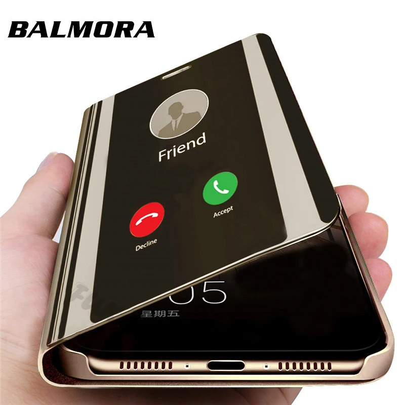 

Balmora Capa Clear Mirror Flip Phone Cover For Huawei P10 P20 P30 Lite Phone Case For Huawei P20 P30pro P9 P10Plus Case