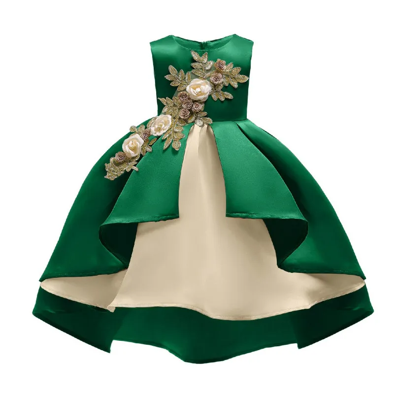 

Baby Girls Birthday Cute Dresses Children Sleeveless Floral Princess Dress Kids Flower Party Costume Christmas Clothes 2-9T