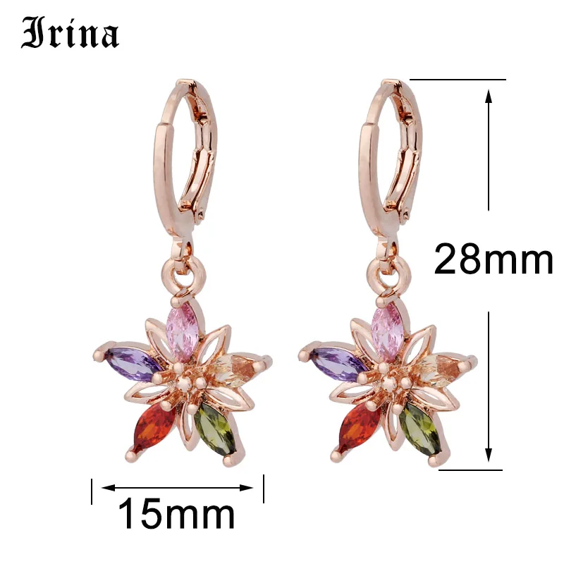 Irina 585 горячая Распродажа модные популярные прозрачные AAA цветные циркониевые