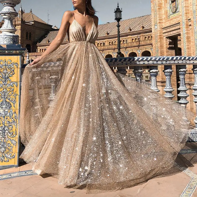 Алмазное вечернее платье Vestidos Verano 2018 сексуальное Элегантное Длинное кружевное с
