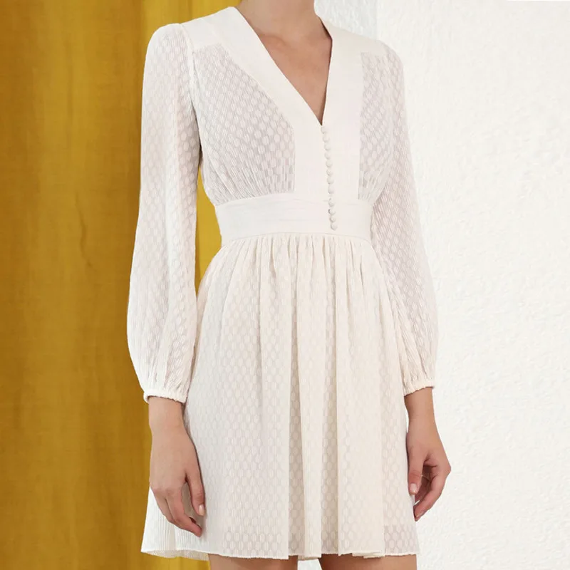 

DEAT 2019 New Spring Fashion Women Clothing Street High Quality Court Styles Female Party Sleeve Waist Solid Color WD62200L