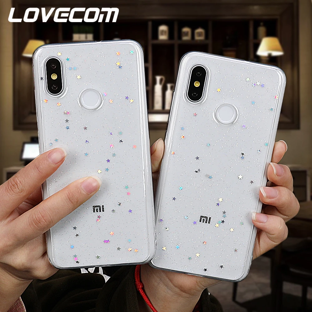 LOVECOM блестящий порошок Мягкий ТПУ чехол для телефона для Xiaomi 9 8 SE Lite CC9 Redmi Note 7 6 Pro Note 5 6 8 Pro Plus эпоксидная задняя крышка