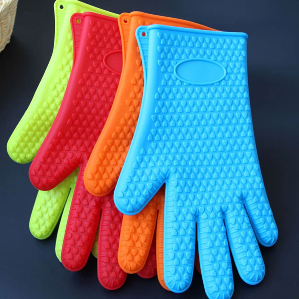 1/Pcs Microwave Oven Gloves Silicone Cooking Glove Kitchenware BBQ Mitt