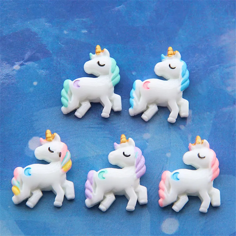

10Pc Resin Run Unicorn Birthday Party Decorations Kids DIY Phone Material Handmade Resin Unicorn Wedding Favor Party Supplies-S