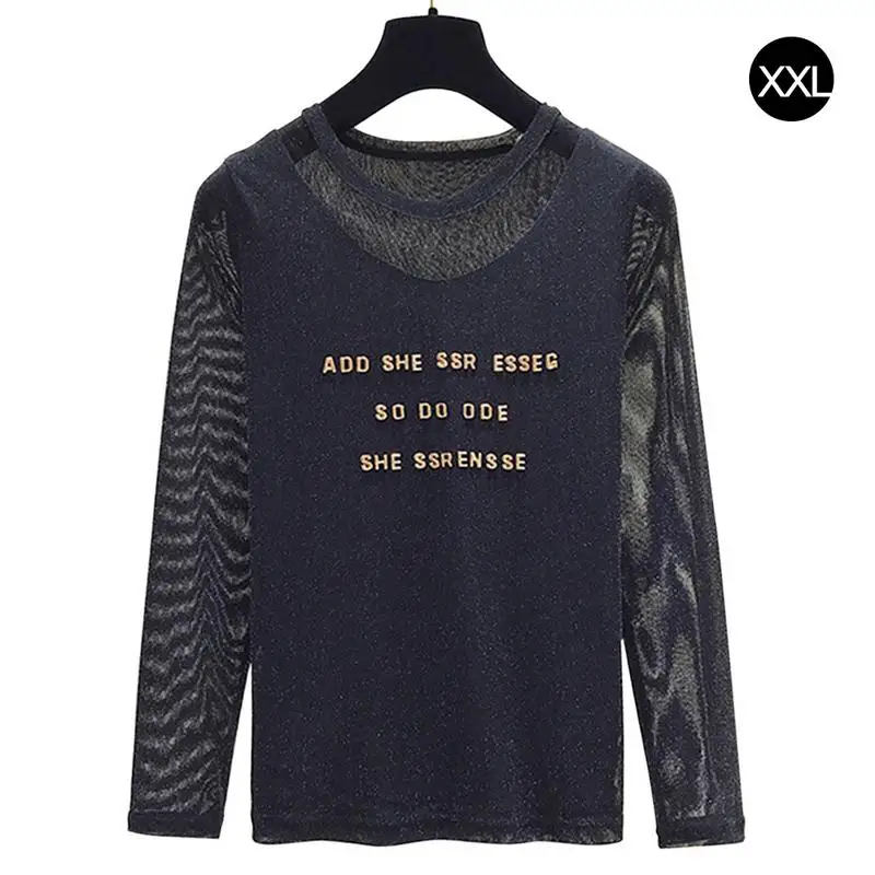 

Woman's Elegant Shirts Nets Design Soft Smooth Fashion Popular Tops Solid Color Three-dimensional Letter Comfortable Clothing