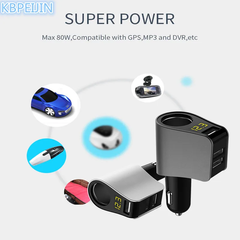 USB Автомобильное зарядное устройство Автомобильный Стайлинг разъем питания LED
