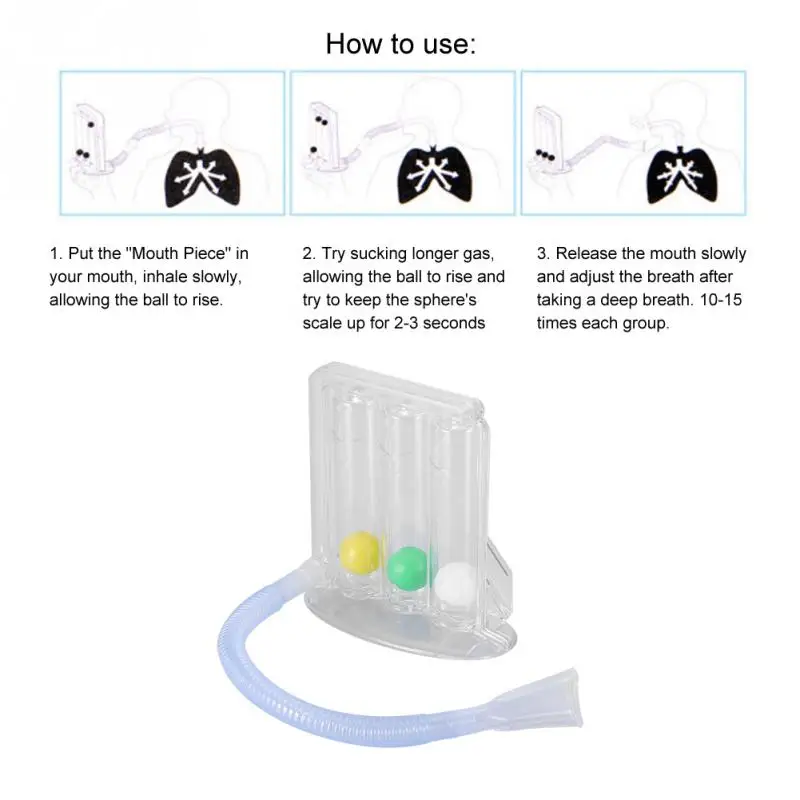 Персональный уход за здоровьем, глубокий дыхательный тренажер, легкий тренажер, моющийся и гигиенический респираторный тренажер для восстановления устройства