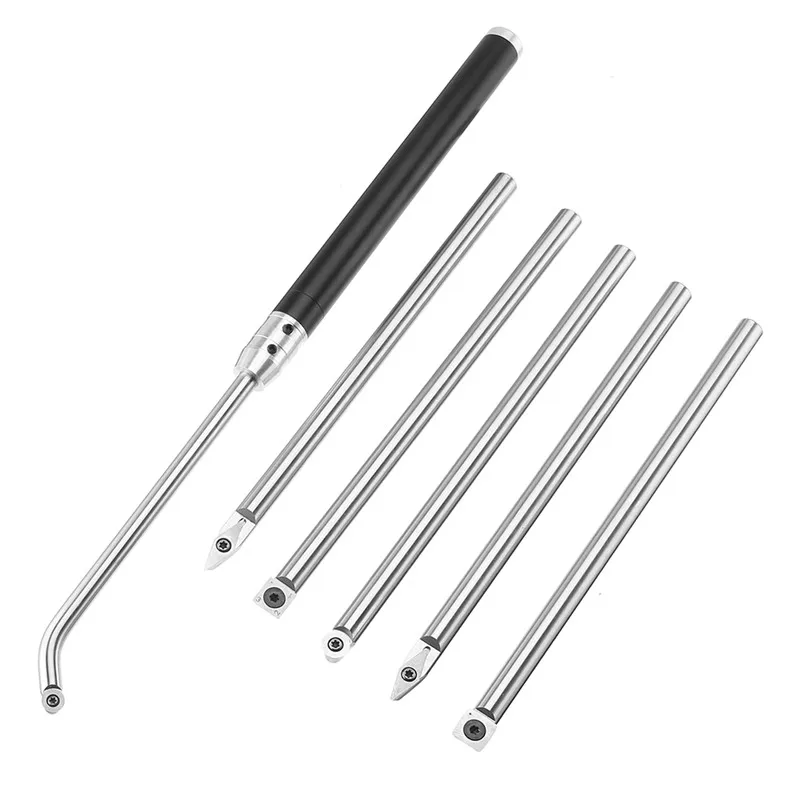 

DANIU Wood Turning Tool with Wood Carbide Insert Cutter Round Shank Woodworking Tool/Aluminum Alloy Handle 7 Types