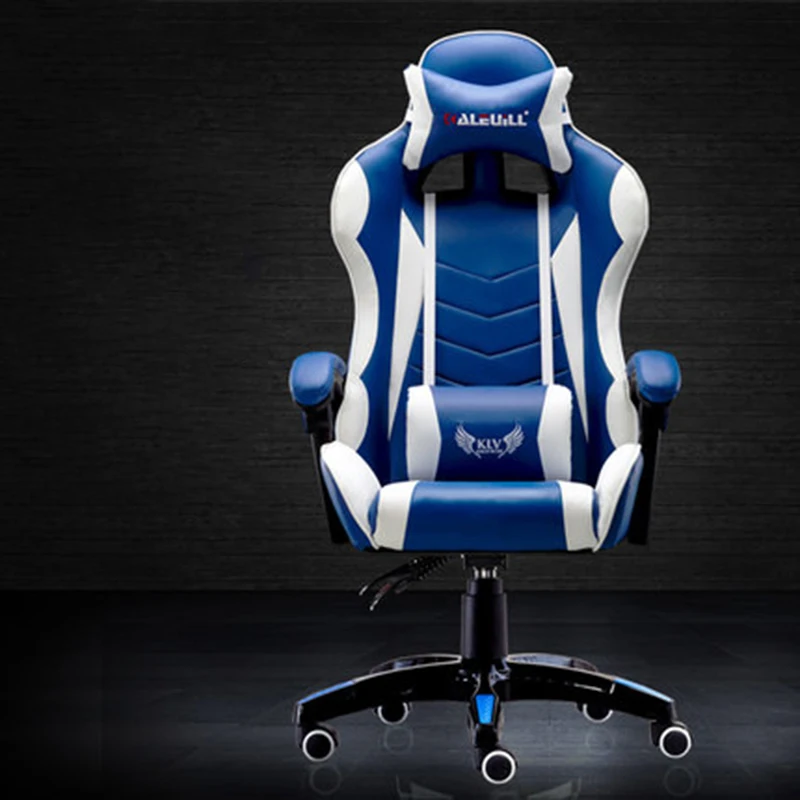 Thickening E-sports Chair Racing Synthetic Soft Leather Cyber Games Internet Computer Chair Lying Household Office Nylon Chair