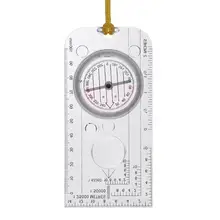 Портативный универсальный сопоставление линейка Открытый выживания кемпинг туристический компас инструмент DC40-3A