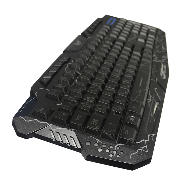 Tri-color Backlit Teclado de Jogos de Computador Usb Alimentado Completo N-chave Teclado de Jogo para Desktop Portátil Russo Espanhol Árabe Hebraico - Imagem 6