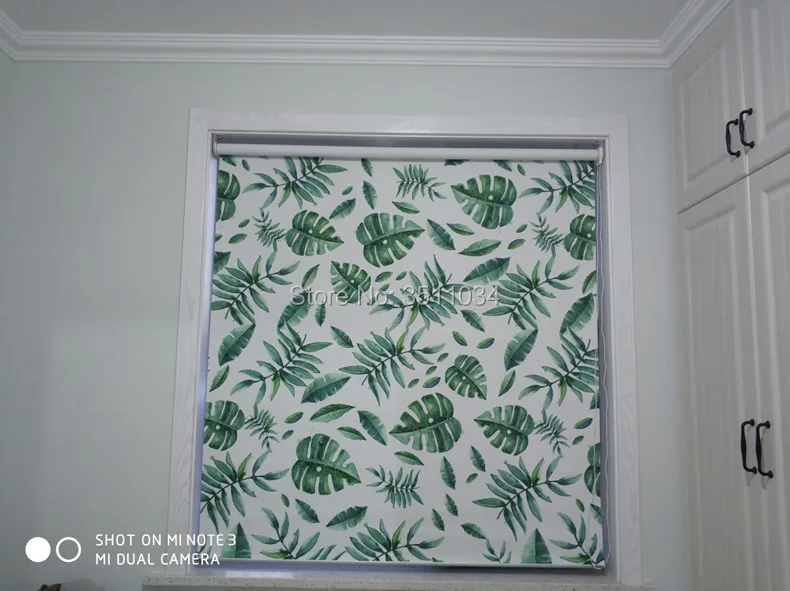 

Plant pattern American style rolling screen roller blind roller shutters Shutter shade and shading for office/kitchen/bathroom