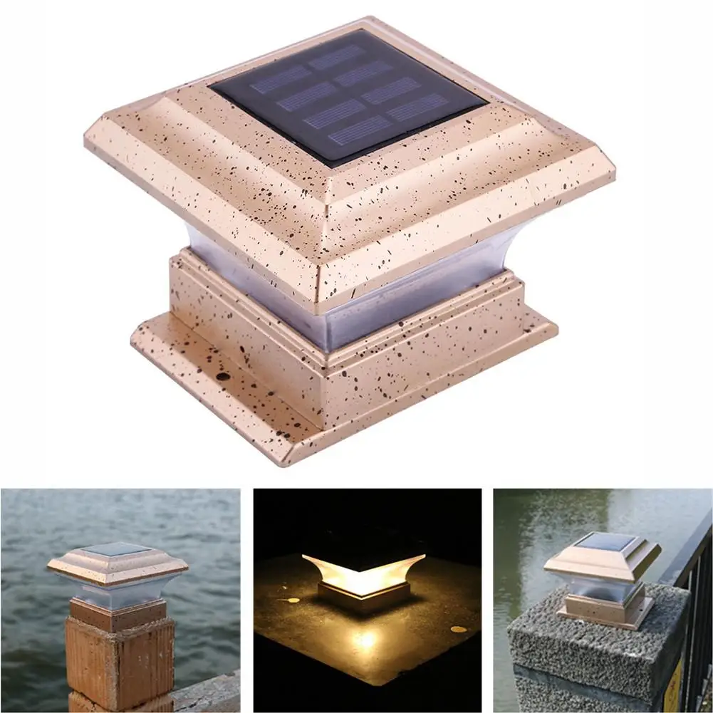 

Waterproof Solar Pillar Lamp Super Bright Outdoor Gate Fence Wall Courtyard Cottage Park Household Square Lamps