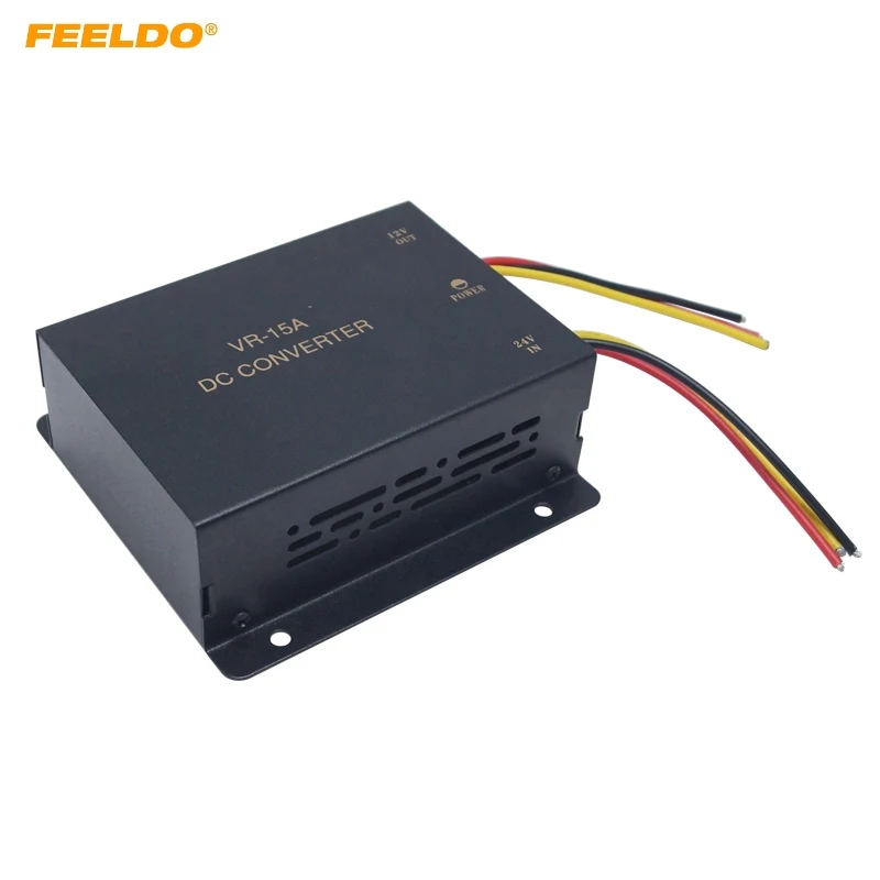 

FEELDO DC24V To DC12V 120W Converter Transformer Regulator Special For Cars Trucks Radio Head Unit Installation 15A/40A Optional