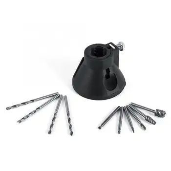 

4pcs Drill Bits + 6pcs HSS Wood Milling Burrs + 1pc Drill Carving Rotary Locator Positioner Twist Drills Wood Milling Burrs