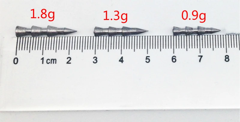 0,9 г 1,3 г 1,8 г свинцовые грузила для ногтей, Аксессуары для рыбалки 10 20 30 шт./лот