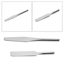 2 шт из нержавеющей стали для снятия лака, пудра, набор для маникюра, лопатки для смешивания, палочка, тональный инструмент для макияжа(серебро