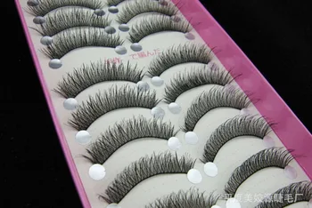 

100set 10Pair/set Natural Long False Eyelashes Thick Cross Makeup Beauty Fake Eyelashes Fake Eye Lashes Extension Tools fashion