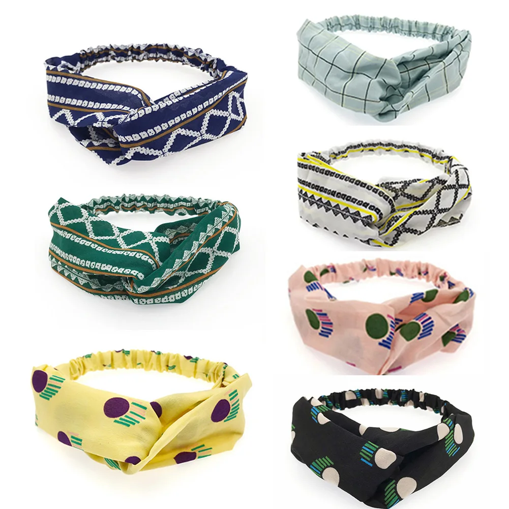 

Sweet Cross Knot Wide Headbands For Women Stretchy Soft Hair Bands Floral Dots Hair Ribbons Accessories For Girls Gifts Headwear
