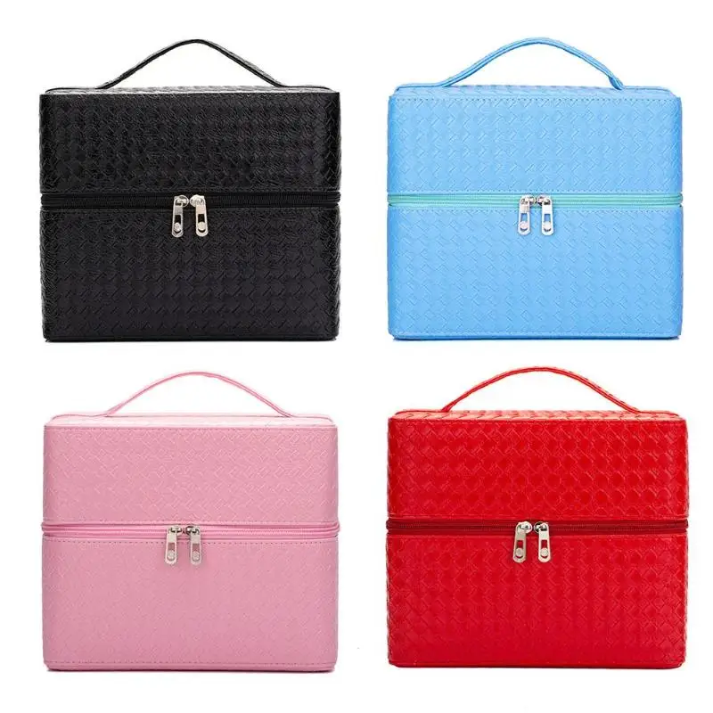 

Big Suitcase Pro Makeup Storage Case Women Cosmetics Multilayer Handbags