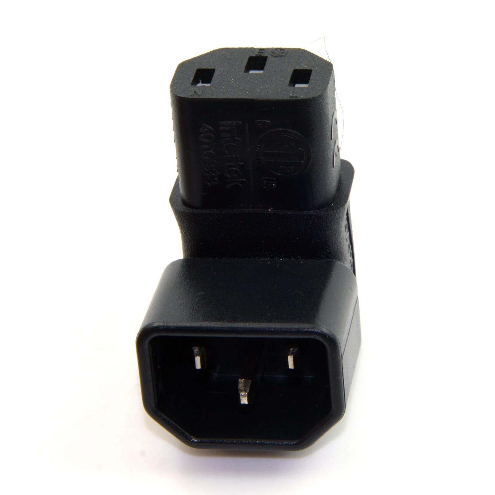 

CYSM IEC Male C14 to Up Direction Right Angled 90 Degree IEC Female C13 Power Extension Adapter