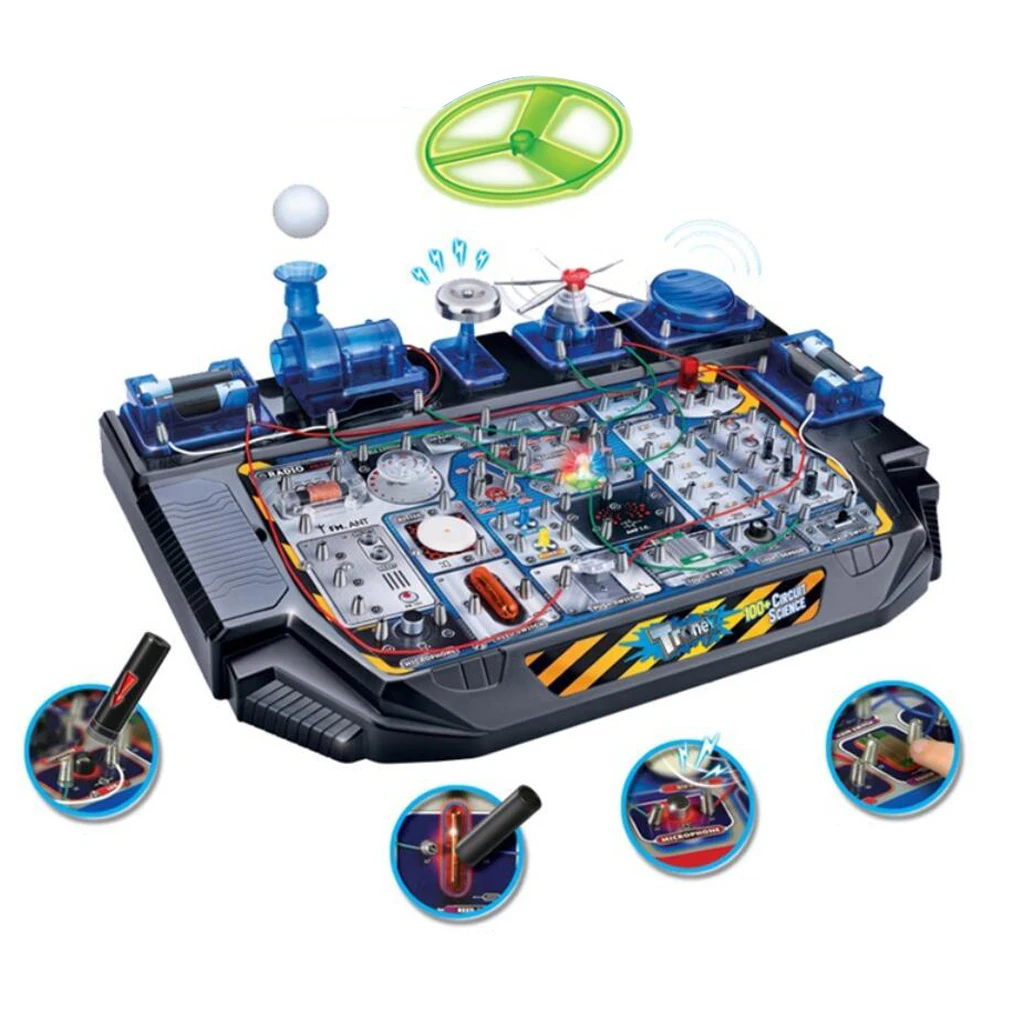 100-in-1 DIY Electronics Learning Kits Electricity Magnetism Experiment Building Blocks Project Kids Educational Toy 100-in-1 DIY Electronics Learning Kits Electricity Magnetism Experiment Building Blocks Project Kids Educational Toy