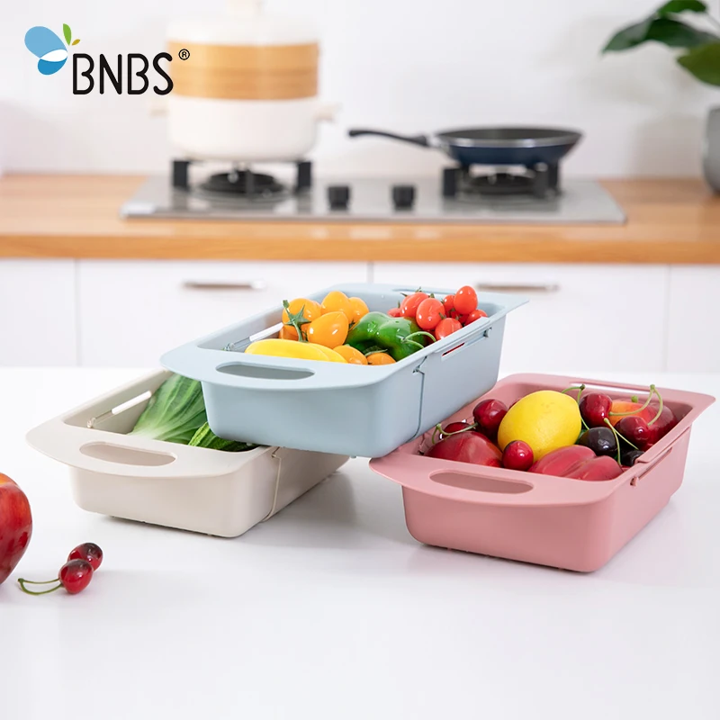 BNBS المطبخ تخزين تجفيف رف قابل للتعديل منظم منزلي الفاكهة الخضار طبق غسل حامل أطباق الرف رفوف تجفيف