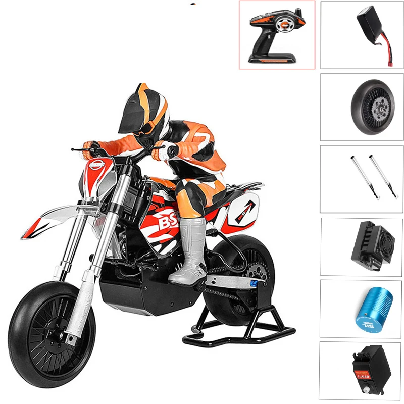 

BSD Racing 404T RC Motorcycle 1/4 2.4G 4WD 60km/h High Speed Brushless Electric Motorcycle Remote Control Cars For Boy Kids Gift