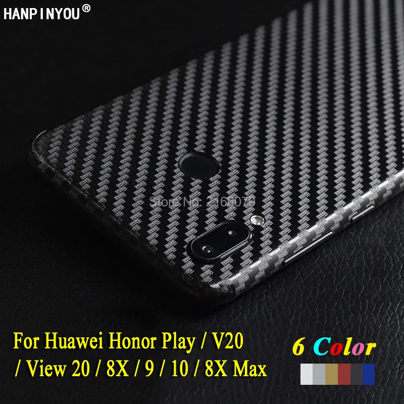 Защитная 3D наклейка на заднюю панель телефона из углеродного волокна для Huawei Honor
