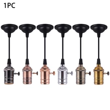 E27 E26 ретро-переключатель патрон лампы бар безопасный светильник база дома Висячие винтажные лампы накаливания винт алюминиевый чехол