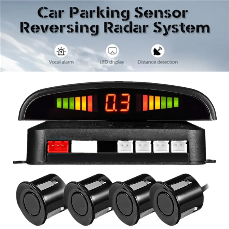 

Universal 22mm Car Parking Sensor With 4 Sensors Reversing Radar Distance Detection Digital Backlight Display