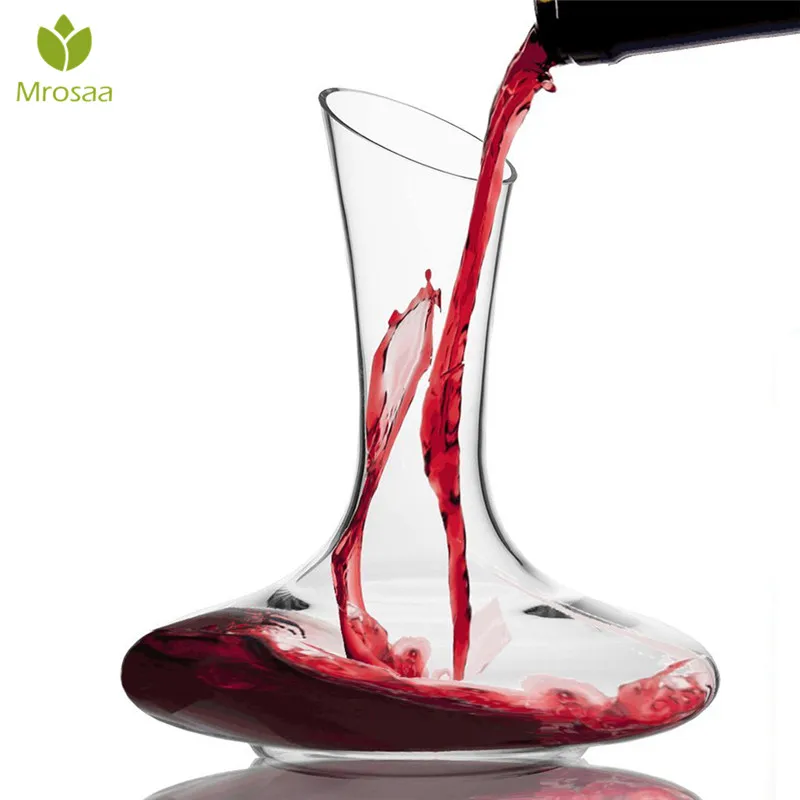 1500ml Elegant Lead Free Crystal Glass Wine Pourer Decanter Portable