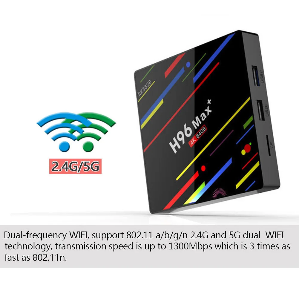 

TV Android 8.1 Set Top Box Smart 96 Max+ RK3328 Bluetooth Mini 4GB+ 64GB Receivers