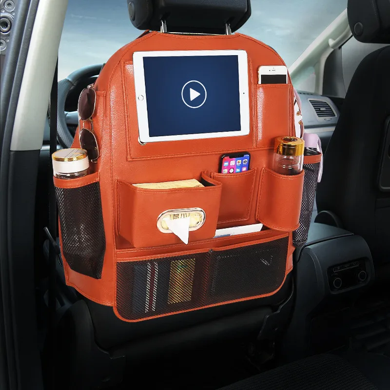 Подвесная сумка для автомобильного кожаного сиденья 4 USB порта с зарядным