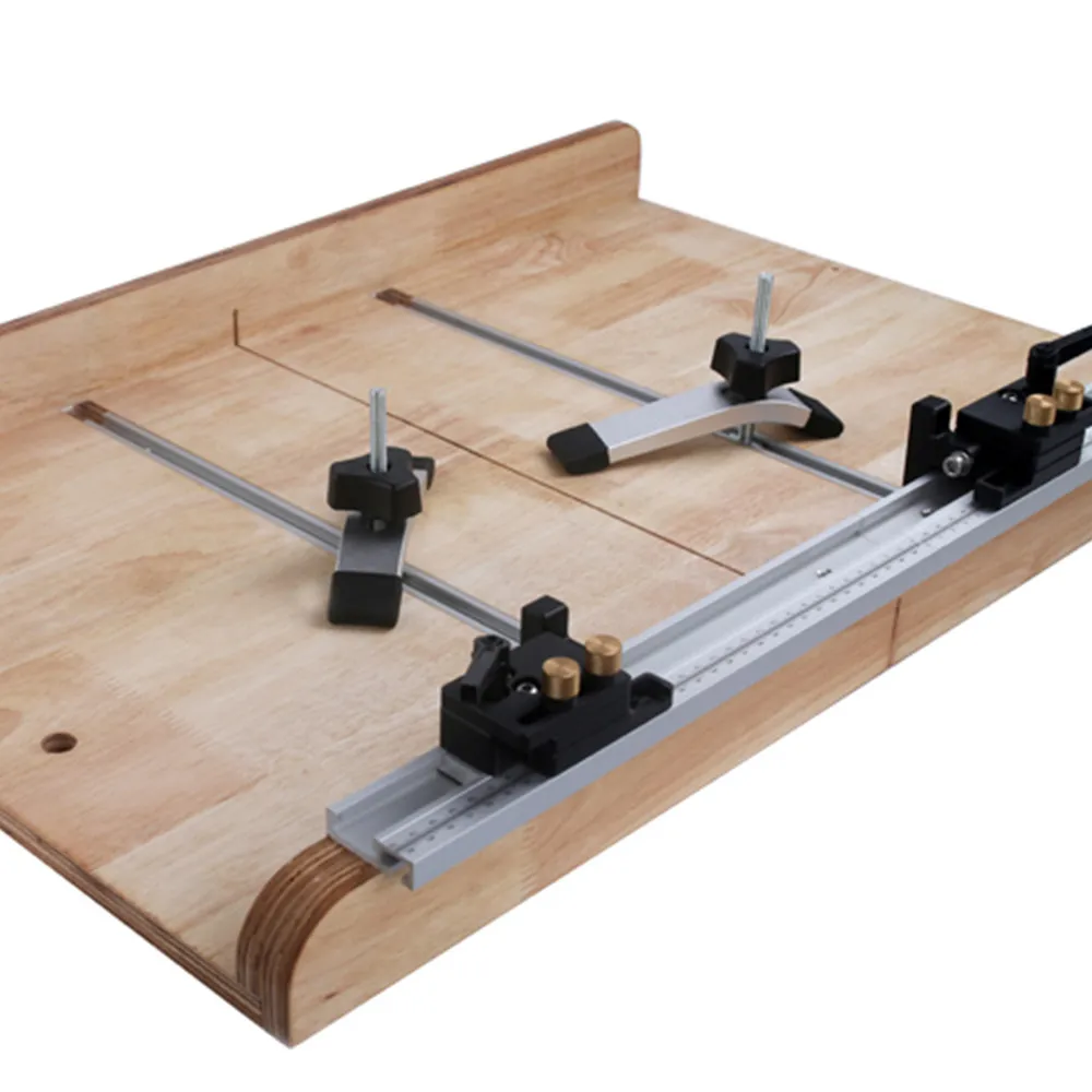  NE 800 /1000 /1220mm T-Track T- Slot With Scale Bar Table Saw Woodworking Workbench Tool Aluminum A