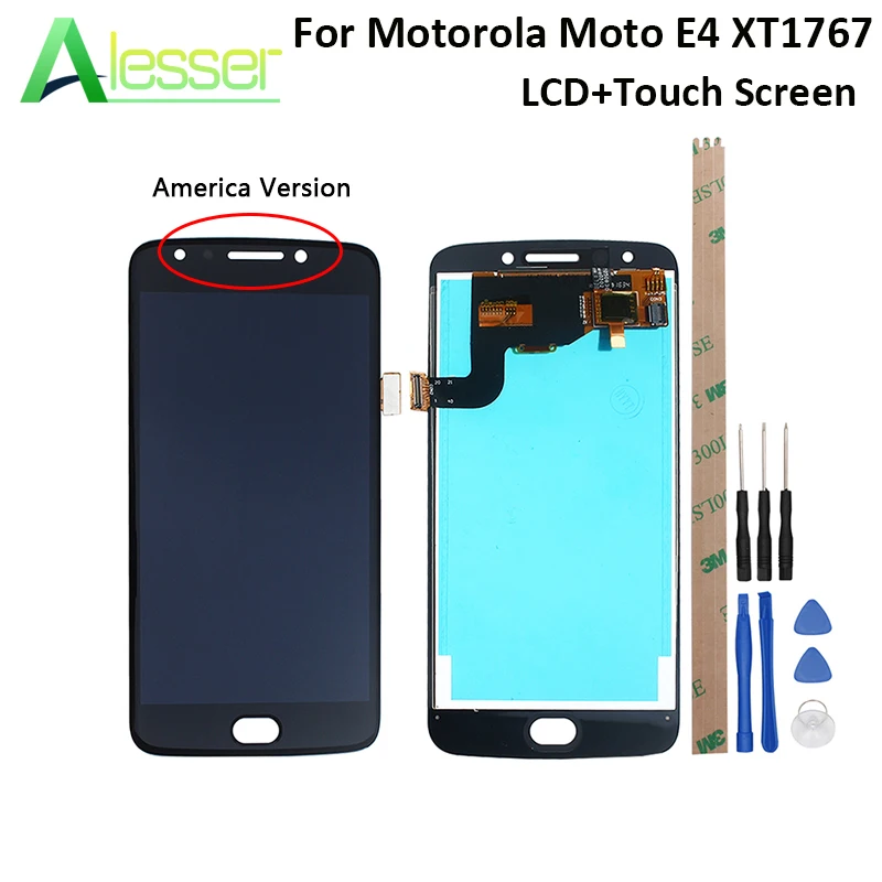 

Alesser For Motorola Moto E4 XT1767 LCD Display And Touch Screen Screen Digitizer Assembly Replacement With Tools And Adhesive